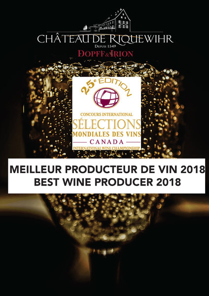 Meilleur Producteur de Vin 2018 Sélections Mondiales des Vins Canada